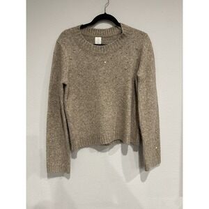 Joie Women's Embellished Sweater Oatmeal Color‎ Size Large